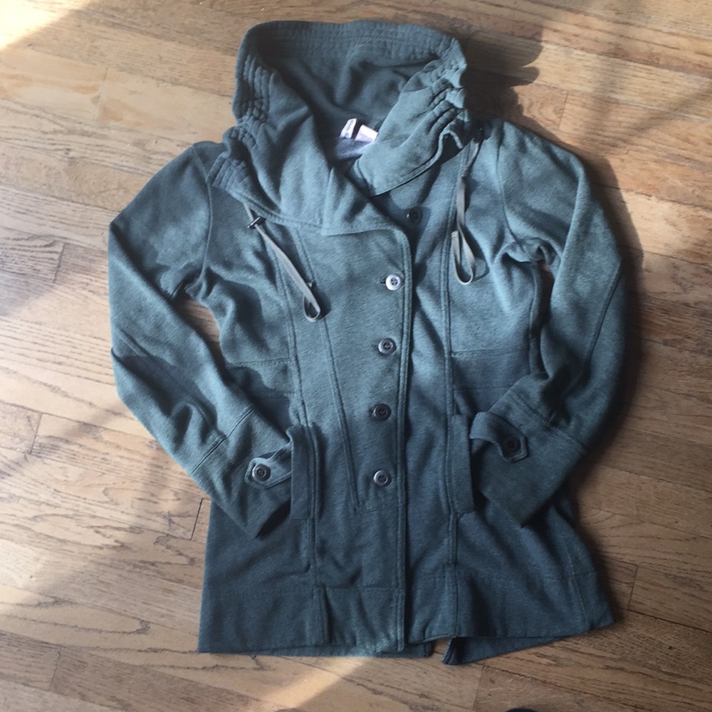 Stella Starr fleece jacket-army green, women med